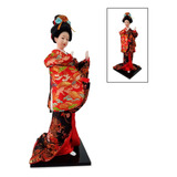 Muñeca Japonesa Decorativa De 35 Cm De Coleccion