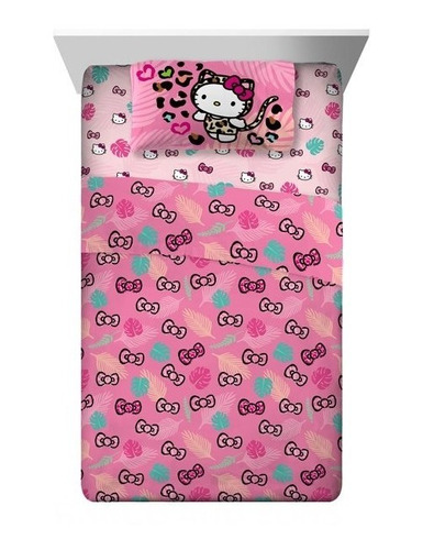 Set Sabanas Individual Hello Kitty Niños 3 Pieza Microfibra 