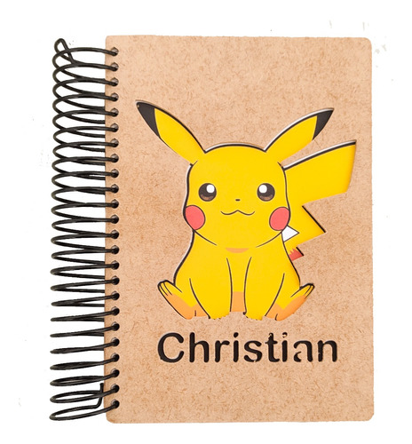 Linda Libreta Tapa Personalizada Apuntes Escolar Pikachu D73