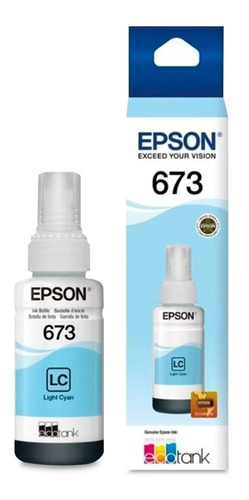 Tinta Epson T673 Light Cyan Original L805 L810 L850 L1800