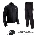 Conjunto Motociclista Texx Ronin Impermeável + Boné