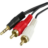 Cabo Auxiliar P2 Macho X 2 Rca Macho Audio 5 Metros Som