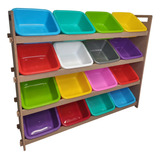 Juguetero Jumbo Organizador Infantil, 16 Espacios, Tool Free