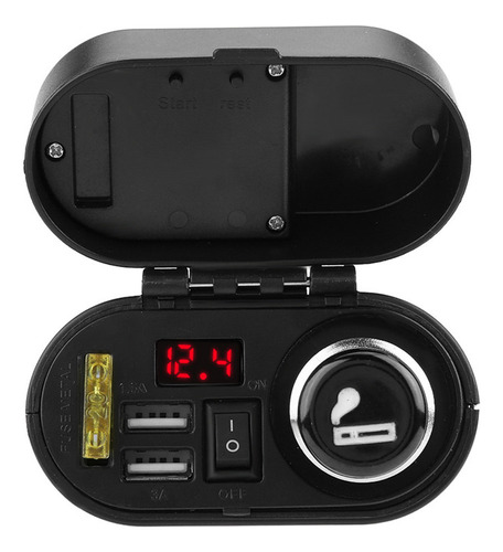 Adaptador De Cargador Gps Dual Usb Para Moto Impermeable W/