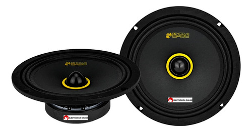 Par De Medios 8 PLG Tipo Open Show Reactive Bass 400 Watts 