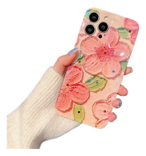 Pintura Al Óleo Flor Funda Para Teléfono Móvil