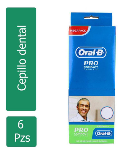 Cepillo Dental Oral-b Pro Compact Ondulado Caja Con 6 Piezas