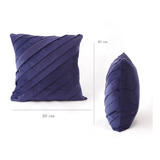 Almohada Cuadrada Velvet - Azul