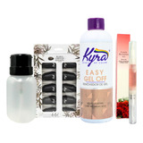 Kit Removedor Gel Y Acrílico Para Uñas + Regalo, 4pzs. Kyra