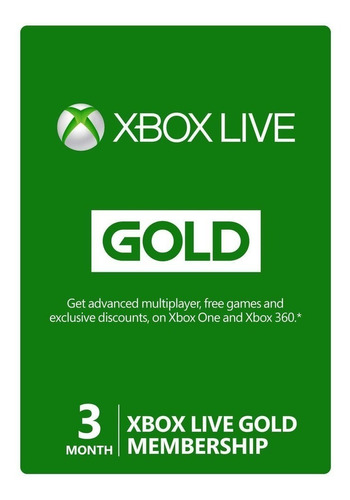 Xbox Live Gold 3 Meses Colombia Entrega En Minutos