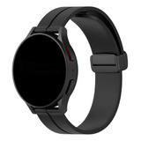 Pulseira 20mm Fecho Magnetico Preto Para Relogio Inteligente