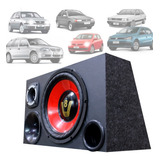 Caixa Som Automotivo Trio Completa Subwoofer Vw Gol G1 G2 G3