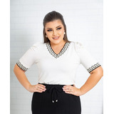 Conjunto Laila Moletinho Social Plus Size Moda Evangélica