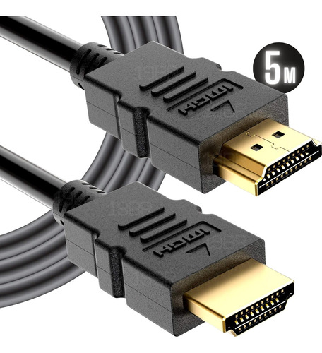 Cabo Hdmi Gold 5m Metros Mts 4k 3d Full Hd Blindado Tv Pc