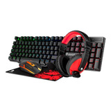 Kit Gamer Led Mouse /teclado /headset /pad - Eg-51 - Evolut