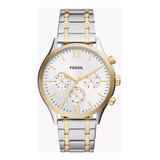 Reloj Plateado Con Dorado Hombre Acero Inoxidable Bq2698