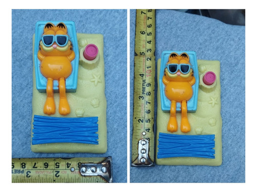 Garfield Figura 90s Tomando El Sol     11cm