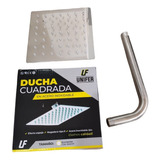 Ducha Regadera Baño 15 X 15 Cm Acero Inoxidable Ahorro Agua