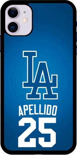 Funda Celular Beisbol Dodgers Los Angeles Azul Personalizado