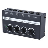 Miniamplificador De Audio Ammoon Ha400 Ultracompacto 4 Can.