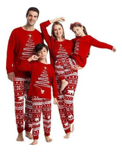 2 Unidades/conjunto De Pijamas De Natal Familiares Para Adul