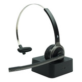 Fone Headset Office Sem Fio Bluetooth Carregamento Com Base Cor Preto 5