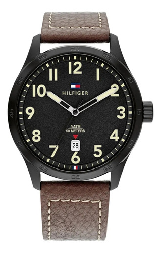 Reloj Tommy Hilfiger Th1710560 Hombre Cuero Calendario