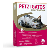 Vermifugo Petzi Gatos Caixa Com 4 Comprimidos