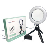 Ring Light Iluminador Led Tripé Suporte Celular Mesa 16cm