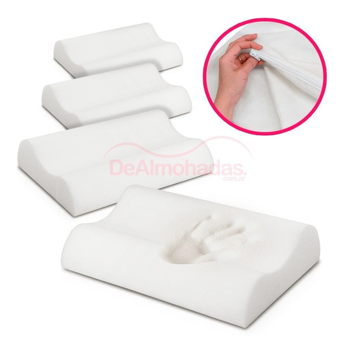 4 Almohadas Inteligentes 70x40 Con Fundas Cervical