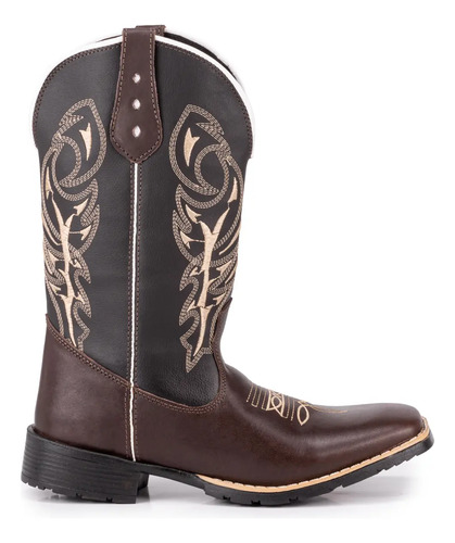 Bota Texana Masculina Country Bico Quadrado Delegada | Parcelamento sem juros