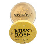 Base De Maquiagem Em Pó Miss Rose Professional Make - Up Professional Makeup Estojo Pó Banana Tom Amarelo  -  10ml 10g