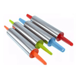 1 Rolos Para Massa Inox Cabo Plastico 42 Cm X 5 Cm Pizzaria