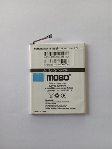 Batería Mobo Mod Dr 3.7v 2000mah Original 
