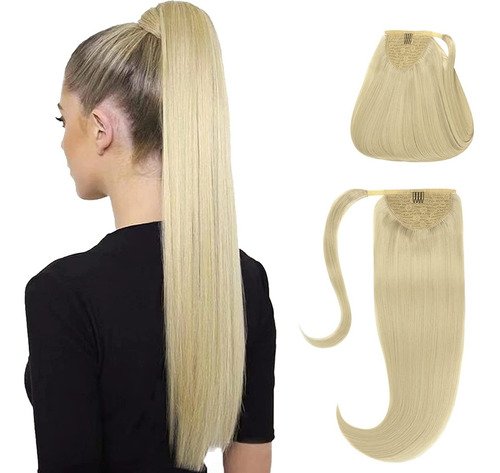 Extensiones De Cabello Natural 90gr 22in Platinum Blonde