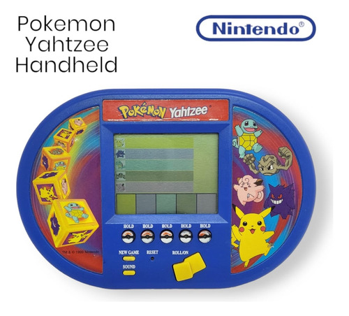 Pokémon Yahtzee Handheld Nintendo 1999 Hasbro Game Freak Tm.