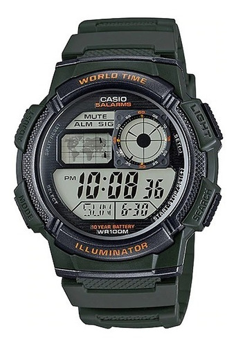 Reloj Casio Ae-1000w-3a Wr100 Ag Oficial Caba Gtia 2 Años