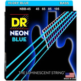 Cuerdas Bajo Eléctrico Med 45/105 Neon Blue Dr Nbb-45 +