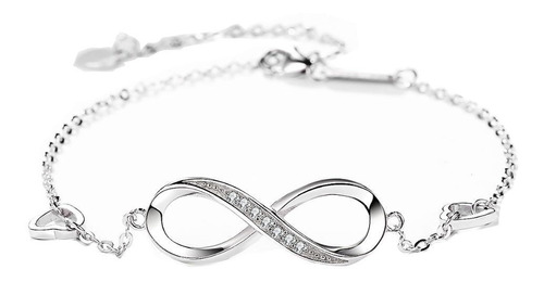 Pulsera Infinito | Plata Ley 925 | Ajustable + Estuche 