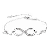 Pulsera Infinito | Plata Ley 925 | Ajustable + Estuche 