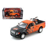 Ford F-150 Stx Pick Up + Moto Harley Davidson- L Maisto 1/24