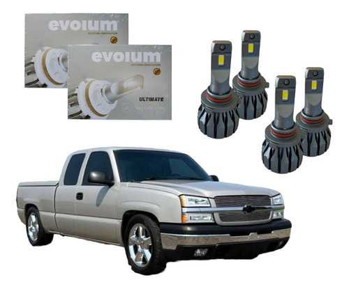 Kit Hyperled Alta Baja Silverado 03-07 9005-9006 15000 lum