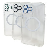 Estuche Funda Transparente Con Aros Para iPhone 12 Pro Max