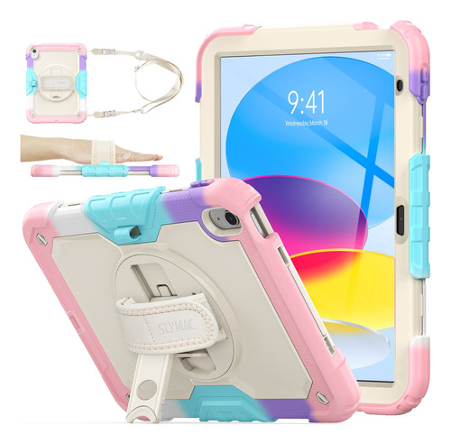 Funda Para iPad 10 10th Gen 10.9 2022 Con Correa