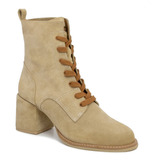 Bota Cano Curto Salto Bloco Em Couro By Cool 1101965761