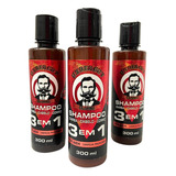3 Shampoo 3 Em 1 Barba Cabelo E Corpo Undercut 300g For Men