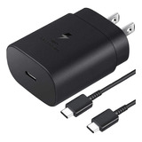 Ac Cargador Super Rapido Para Samsung 25w C A C Negro E/g