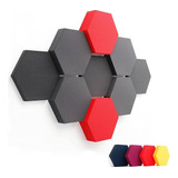 Pack 24u Paneles Hexagonos Acusticos Diam. 30 Cm 3 Espesores