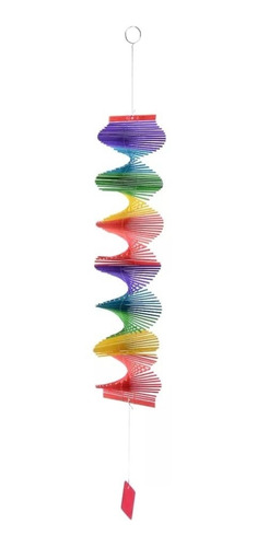 Espiral Arco-íris Colorido Catavento Decoração De Casa 01un
