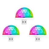 Set 3x2 Mini Focos Giratorio Led Bolichero Auto Usb